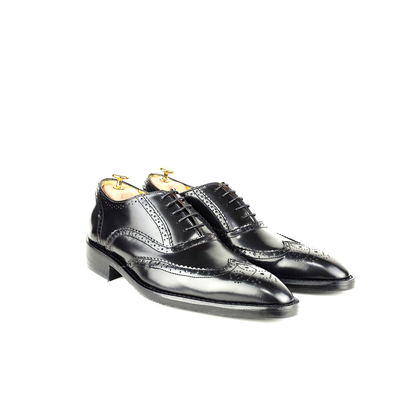 oxfordbrogueblackΚαφέ Δέρμα 